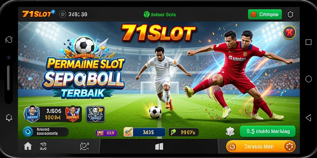 Screenshot gameplay 171SLOT menampilkan momen mendebarkan di dunia sepak bola.