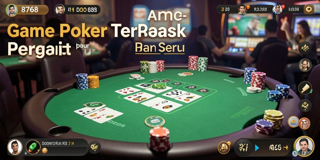 Gameplay seru poker di aplikasi 8768 yang menantang.