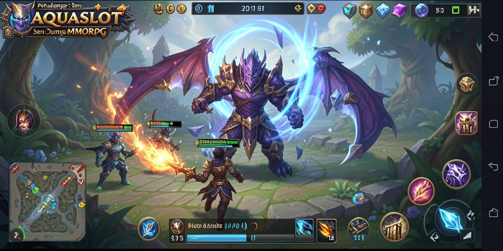 Tangkapan layar menampilkan gameplay seru AQUASLOT dalam aksi.