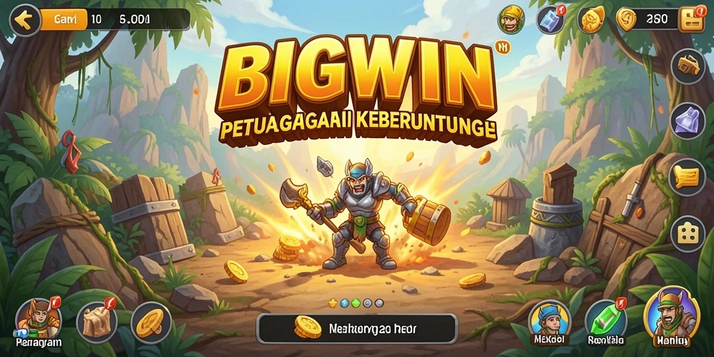 Tangkapan layar gameplay BIGWIN yang menunjukkan aksi seru dalam petualangan.