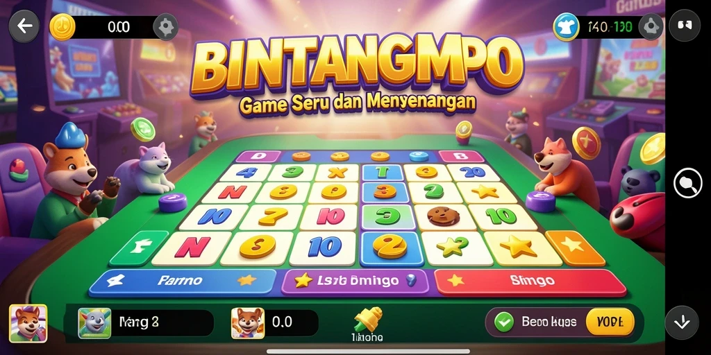 Tampilan gameplay BINTANGMPO yang mengasyikkan dan interaktif.
