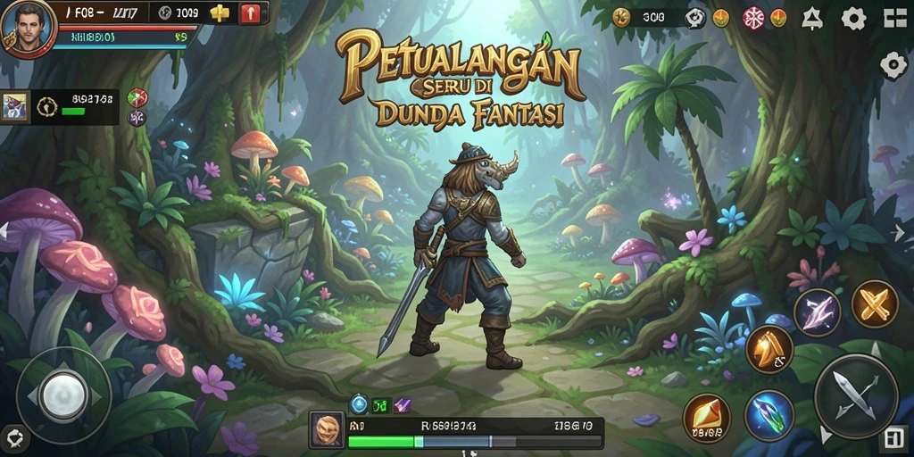 Screenshot F08 menampilkan aksi petualangan yang mendebarkan.