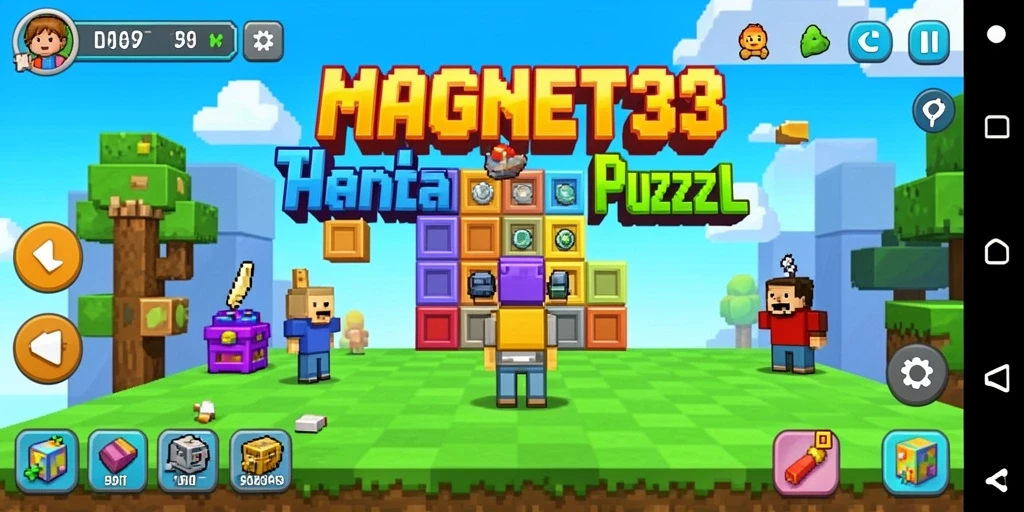 Tampilan gameplay seru dari MAGNET33 yang penuh teka-teki.