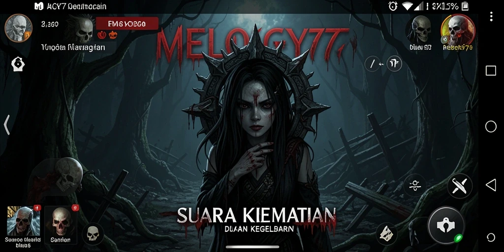 Tangkapan layar MELODY77 menunjukkan momen menegangkan saat menghadapi makhluk Horror.