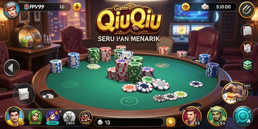 Tampilan gameplay QiuQiu yang seru dan dinamis di PPV99.