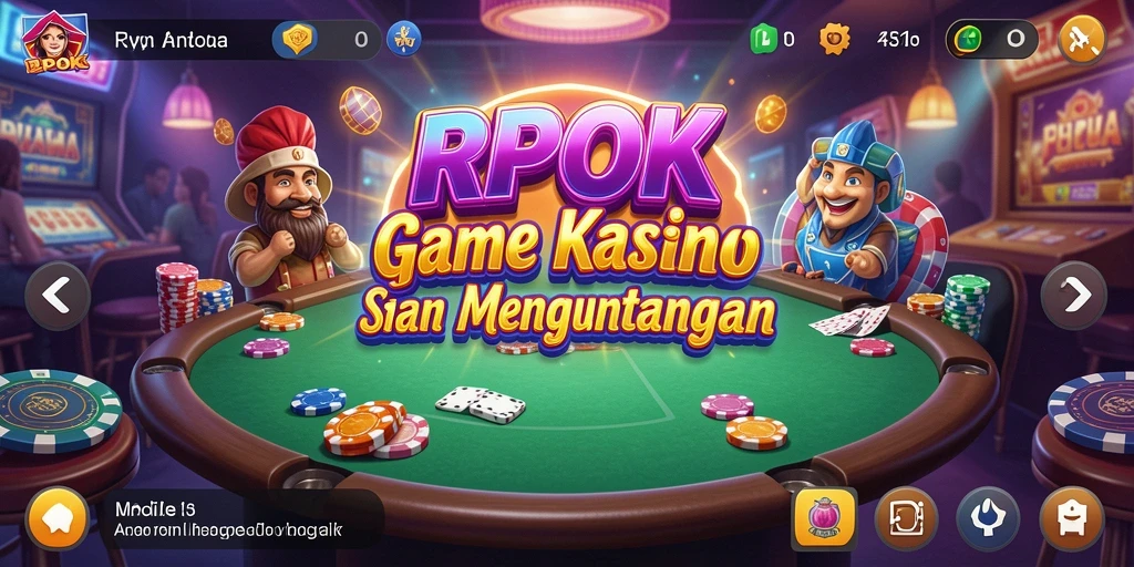 Tampilan screenshot RPOK yang menunjukkan suasana permainan Kasino yang mendebarkan.
