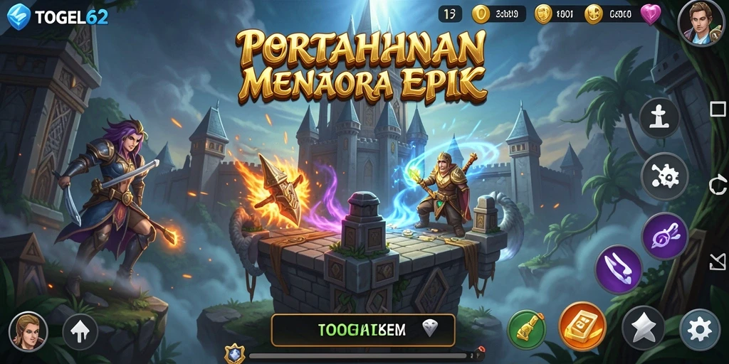 Gambar tangkapan layar ini menunjukkan aksi pertahanan menara yang mendebarkan.