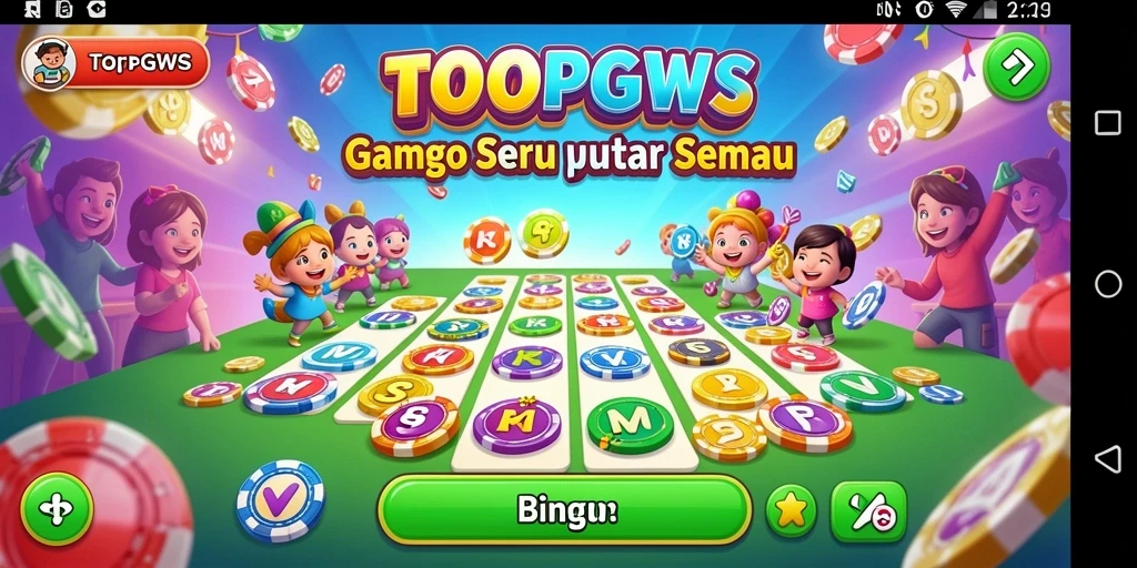 Tangkapan layar TOOPGWS menunjukkan gameplay Bingo yang seru dan interaktif.