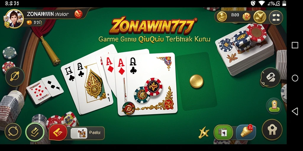 Screenshot utama ZONAWIN777 menampilkan gameplay QiuQiu yang seru.